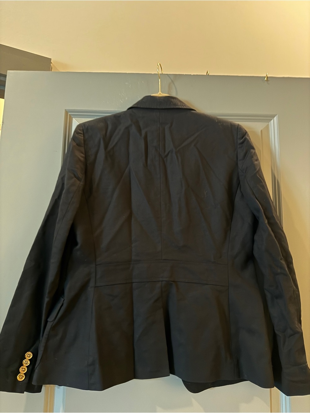 Lauren Ralph Lauren Black Blazer with Gold Crest Embroidery - Picture 2 of 5